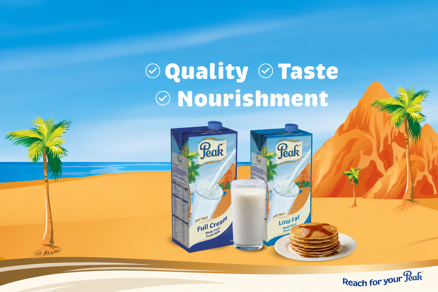 Peak UHT Milk Banner